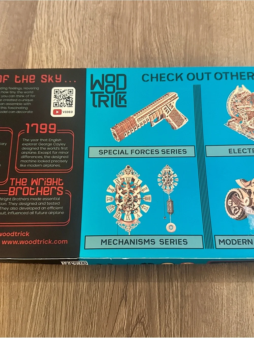 Vtg Machinery Wood Trick 3D puzzle Airplane Aircraft Plane Constructor Set NIB